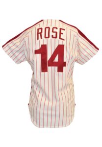 1979 Pete Rose Philadelphia Phillies Game-Used & Autographed Pinstripe Home Uniform