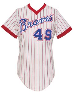 1979 Preston Hanna Atlanta Braves Game-Used Home Jersey, 1978 Mickey Mahler Atlanta Braves Game-Used Home Jersey ….