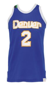 1980-81 Alex English Denver Nuggets Game-Used Road Uniform