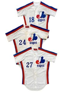 1980-81 Montreal Expos Game-Used Jerseys – Sosa, White & Pate