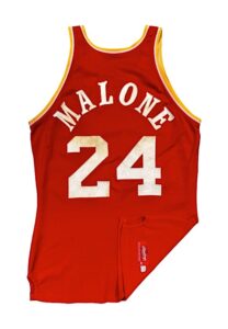 1980-81 Moses Malone Houston Rockets NBA Playoffs Game-Used Road Jersey