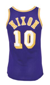 1980-81 Norm Nixon LA Lakers Game-Used Road Uniform