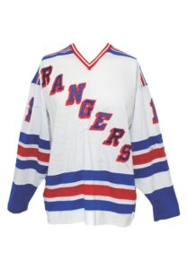 1980-81 Ulf Nilsson NY Rangers Game-Used Home White Jersey