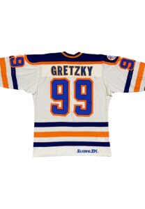 1980-81 Wayne Gretzky Edmonton Oilers Game-Used Home Durene Jersey