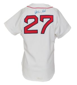 1980 Carlton Fisk Boston Red Sox Game-Used & Autographed Home Jersey