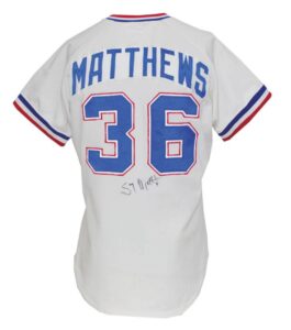 1980 Gary Matthews Atlanta Braves Game-Used & Autographed Home Jersey