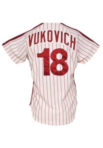 1980 John Vukovich Philadelphia Phillies Game-Used Home Jersey