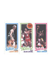 1980 Topps Scoring Leaders Bird, Erving, Johnson