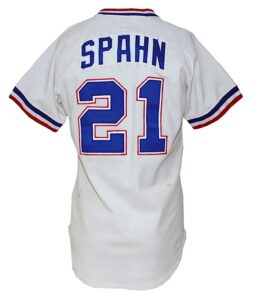 1980 Warren Spahn Atlanta Braves Coaches Worn Home Jersey