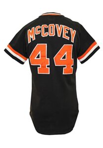 1980 Willie McCovey San Francisco Giants Game-Used Black Alternate Jersey