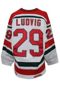 1980s Jan Ludvig New Jersey Devils Game-Used Home Jersey