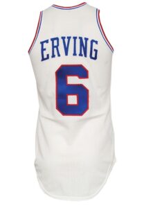 1980s Julius “Dr. J” Erving Philadelphia 76ers Authentic Wilson Home Jersey