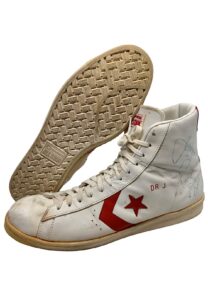 1980s Julius Erving Philadelphia 76ers Game-Used & Signed Shoes