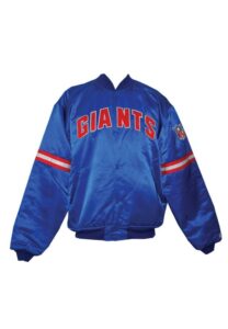 1980’s NY Giants Worn Sideline Jacket with Steve Spagnuolo Coaches Worn Vest & Shirt