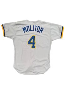 1980s Paul Molitor Milwaukee Brewers & Autographed Game-Used Jersey