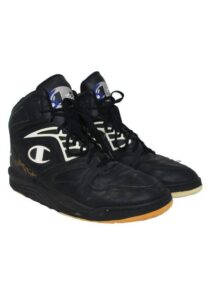 1980’s Robert Parish Boston Celtics Game-Used & Autographed Sneakers with Worn & Autographed Reversible Practice Jersey