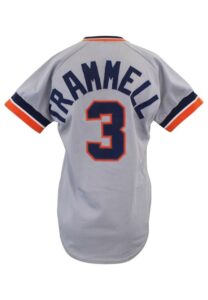 1981 Alan Trammell Detroit Tigers Game-Used & Autographed Road Jersey