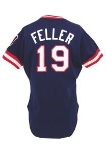 1981 Bob Feller Cleveland Indians Coaches Worn Alternate Jersey