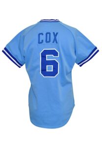 1981 Bobby Cox Atlanta Braves Manager-Worn Road Jersey