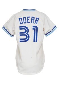 1981 Bobby Doerr Toronto Blue Jays Coaches Worn Home Jersey