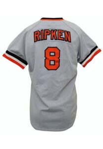 1981 Cal Ripken Jr. Baltimore Orioles Rookie Game-Used & Autographed Road Jersey