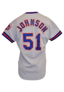 1981 Deron Johnson New York Mets Coaches-Worn Road Jersey