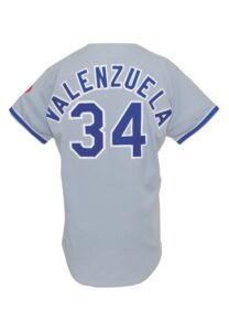 1981 Fernando Valenzuela LA Dodgers Game-Used Road Jersey