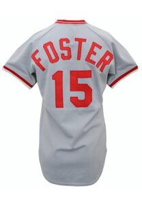 1981 George Foster Cincinnati Reds Game-Used Road Jersey