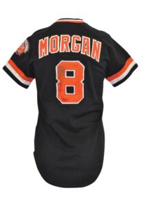 1981 Joe Morgan San Francisco Giants Game-Used & Autographed Black Alternate Jersey