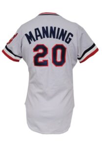 1981 Rick Manning Cleveland Indians Game-Used Road Jersey