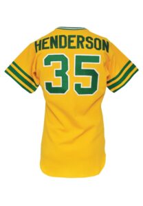 1981 Rickey Henderson Oakland Athletics Game-Used & Autographed Home Jersey