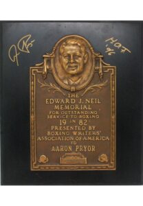 1982 Aaron Pryor Edward J. Neil Memorial Fighter of the Year Autographed Award Plaque