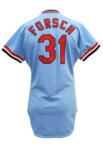 1982 Bob Forsch St. Louis Cardinals Game-Used & Autographed Road Jersey