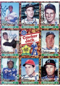 1982 Cracker Jack All-Star Old Timer’s Game Autographed Commemorative Uncut Sheets