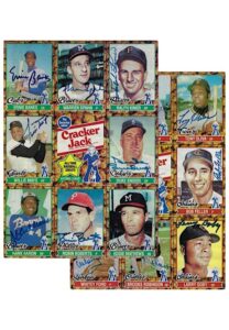 1982 Cracker Jack “All Time Baseball Greats” Autographed Uncut Card Sheets