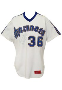 1982 Gaylord Perry Seattle Mariners Game-Used & Autographed Home Jersey