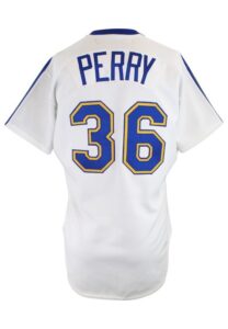 1982 Gaylord Perry Seattle Mariners Game-Used & Autographed Home Jersey