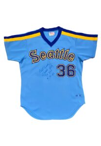 1982 Gaylord Perry Seattle Mariners Game-Used & Signed Jersey