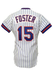 1982 George Foster New York Mets Game-Used & Autographed Home Jersey