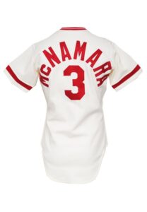 1982 John McNamara Cincinnati Reds Managers Worn Home Jersey