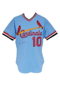 1982 Ken Oberkfell St. Louis Cardinals Game-Used & Autographed Road Jersey