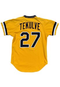 1982 Kent Tekulve Pittsburgh Pirates Game-Used & Autographed Jersey