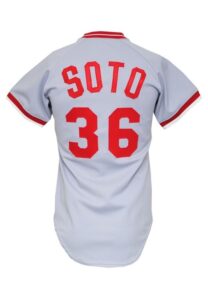 1982 Mario Soto Cincinnati Reds Game-Used Road Jersey