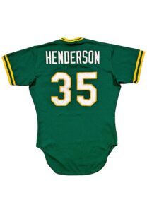 1982 Rickey Henderson Oakland A’s Game-Used Jersey