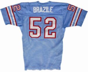 1982 Robert Brazile Houston Oilers Game-Used Home Fishnet Jersey