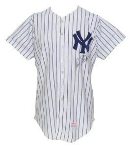 1982 Ron Davis / Mike Morgan NY Yankees Worn & Autographed Spring Training Home Jersey