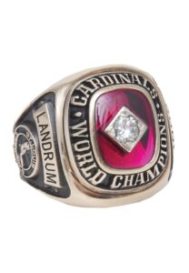 1982 Tito Landrum’s Wife’s St. Louis Cardinals World Championship Ring