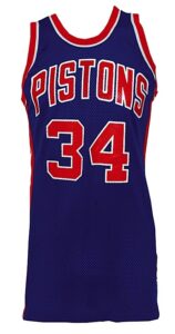 1983-1984 Lionel Hollins Detroit Pistons Game-Used Road Jersey