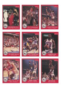 1983-84 Star Basketball Cards Subsets – Philadelphia 76ers NBA Champions, 1983 NBA All-Star Game, 1984 NBA All-Star Game, 1984 NBA ASG