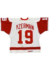 1983-84 Steve Yzerman Rookie Detroit Red Wings Game-Used Jersey